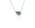 Crystal  Raja Necklace  | Rhodium Aquamarine