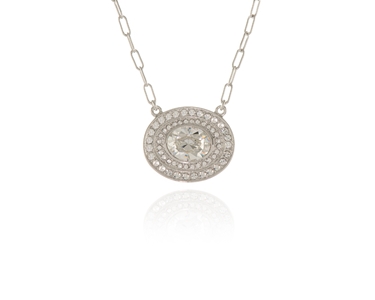 Crystal  Tiaret Necklace  | Rhodium Crystal