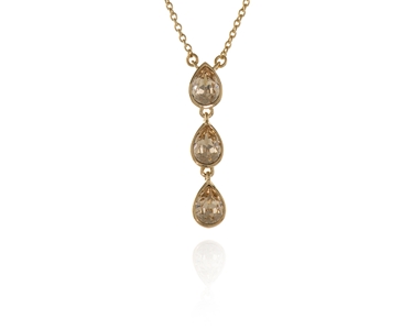 Crystal  Rani Pendant  | Gold Light Silk