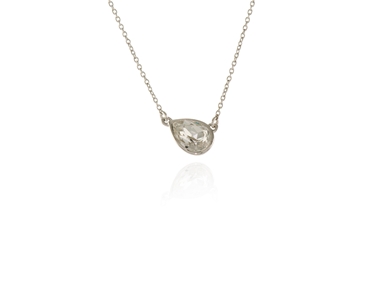 Crystal  Ran Necklace  | Rhodium Crystal