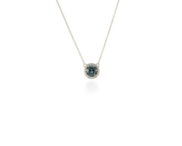 Crystal  Tamara Pendant  | Rhodium Denim Blue
