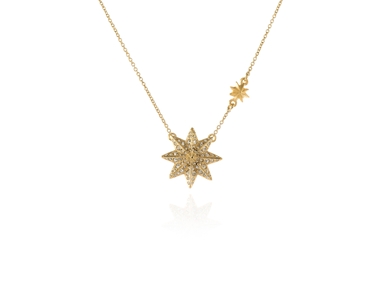 Crystal  Gaspra Necklace  | Gold Crystal
