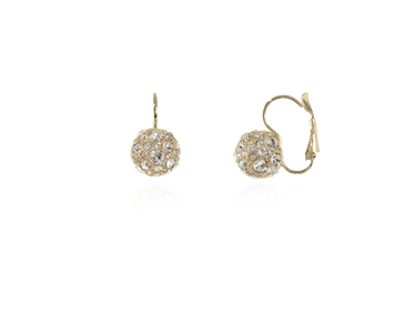 Crystal  Buffy Pierced Earrings  | Gold Crystal