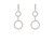 Crystal  Lara Long  Lever Back Earrings  | Rhodium Crystal
