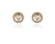 Crystal  Posy Pierced Earrings  | Gold Crystal