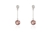 Crystal  Ekin Brilliant Pierced Earrings  | Rhodium Blush Rose