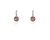 Crystal  Lara Simply Stud Earrings  | Rhodium Blush Rose