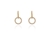 Crystal  Lara Drop Pierced Earrings  | Gold Crystal