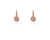 Crystal  Lara Simply Stud Earrings  | Pink Gold Light Peach