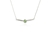 Crystal  Lara Bar Necklace  | Rhodium Peridot